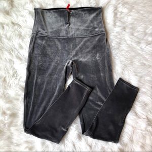 SPANX Gray Velour Leggings